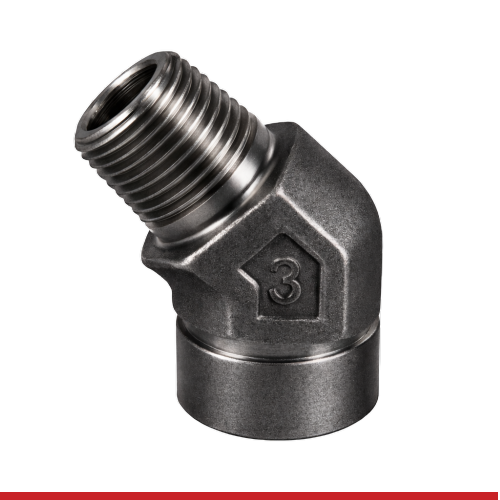 PF1T-ST4-IB 2" 150# CS BLK MI 45 STREET ELL PRESSURE FITTING THRD IMPORT